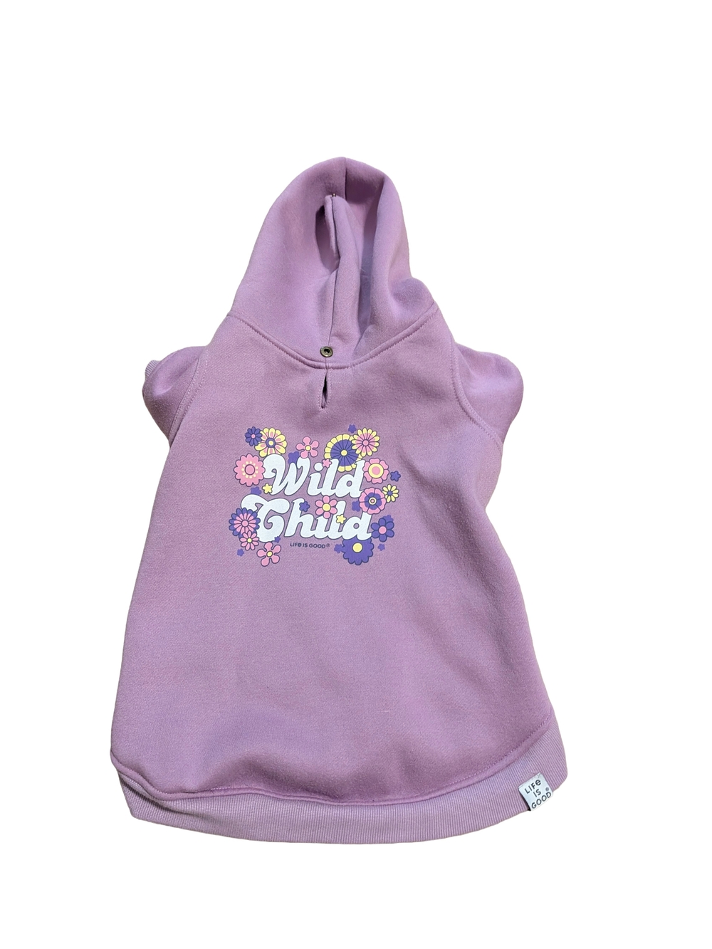 Life Is Good Lavender "Wild Child" Dog Hoodie